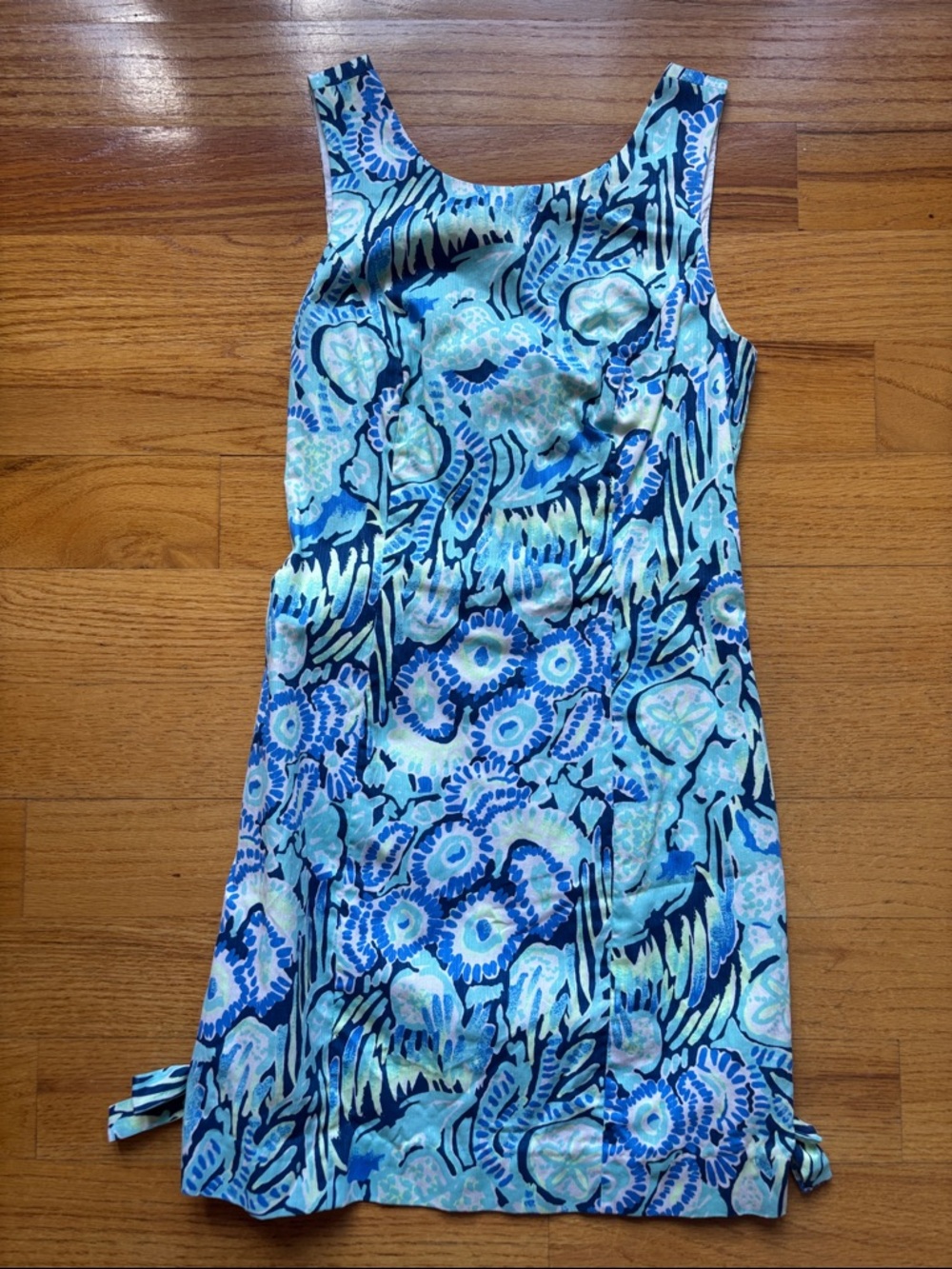 Lilly Pulitzer Mila Blue Floral Print Shift Dress size 0